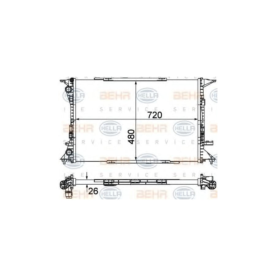 Hella 8MK 376 753-491 Engine Radiator