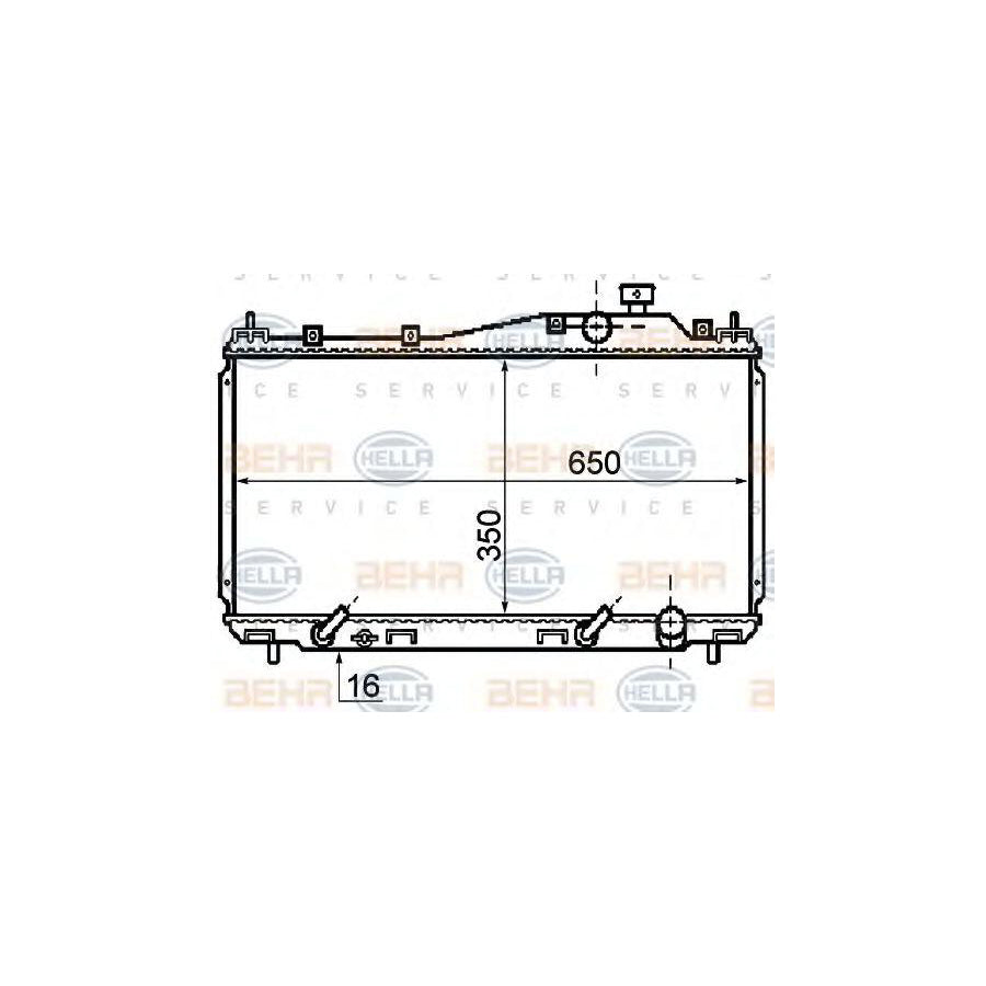 Hella 8MK 376 753-631 Engine Radiator For Honda Civic