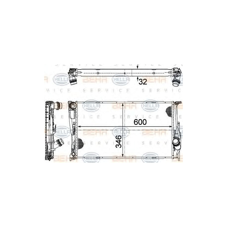 Hella 8MK 376 754-004 Engine Radiator