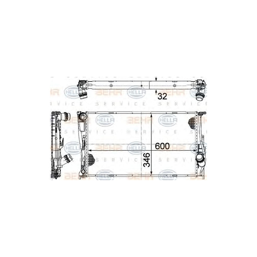 Hella 8MK 376 754-014 Engine Radiator