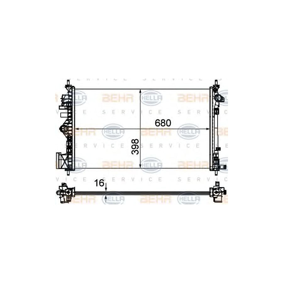 Hella 8MK 376 754-301 Engine Radiator