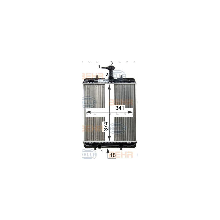 Hella 8MK 376 754-484 Engine Radiator
