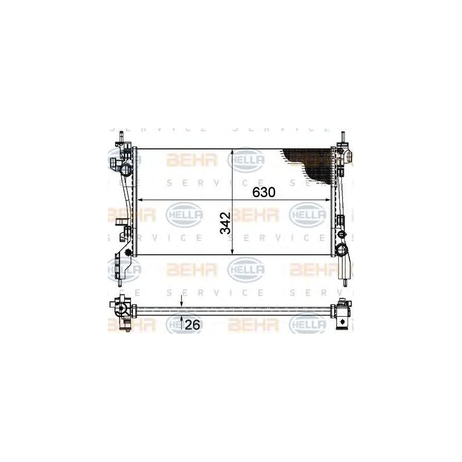 Hella 8MK 376 754-561 Engine Radiator