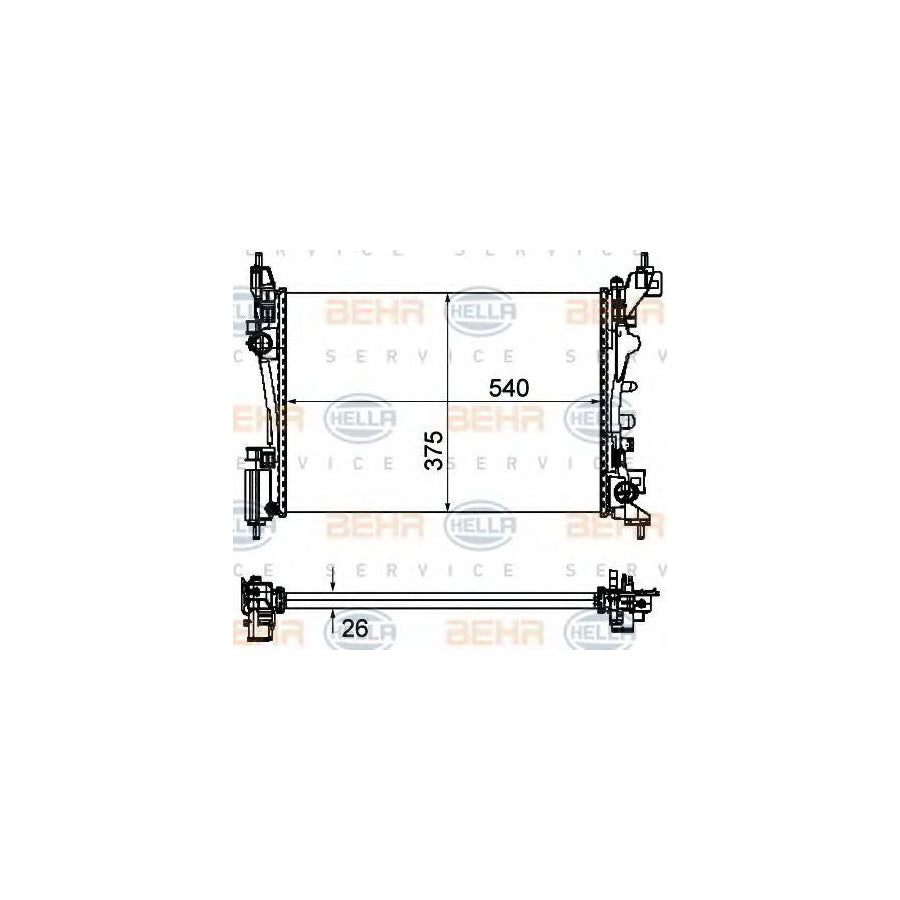 Hella 8MK 376 754-571 Engine Radiator