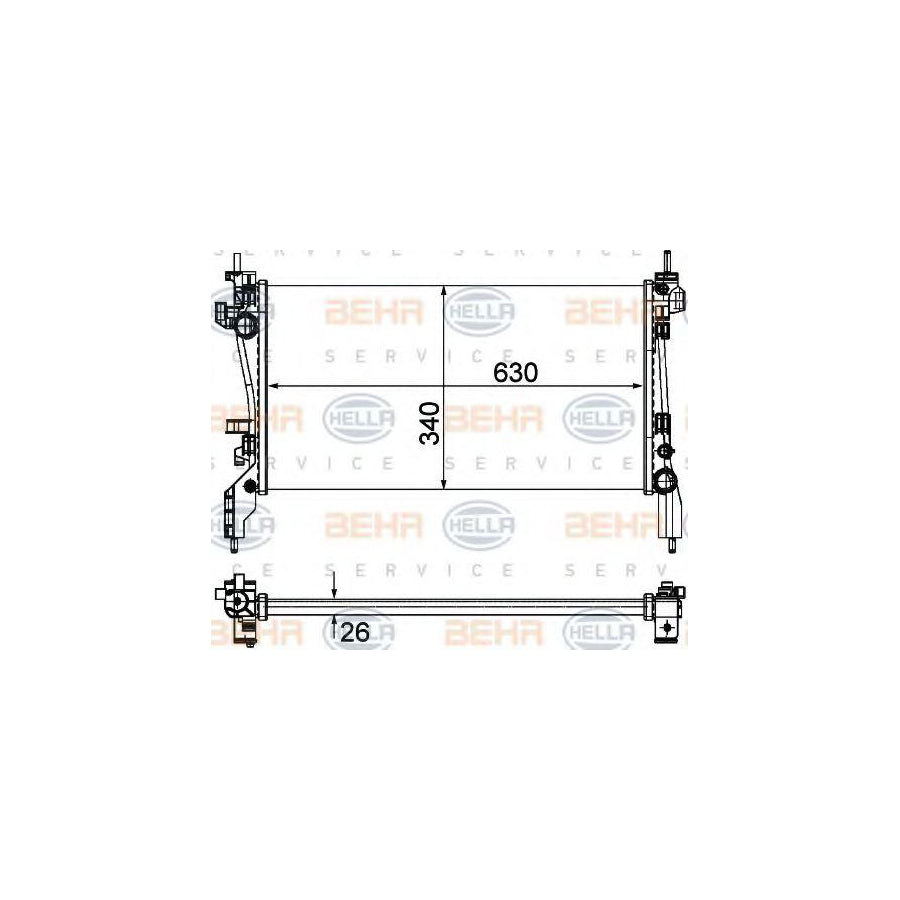 Hella 8MK 376 754-581 Engine Radiator