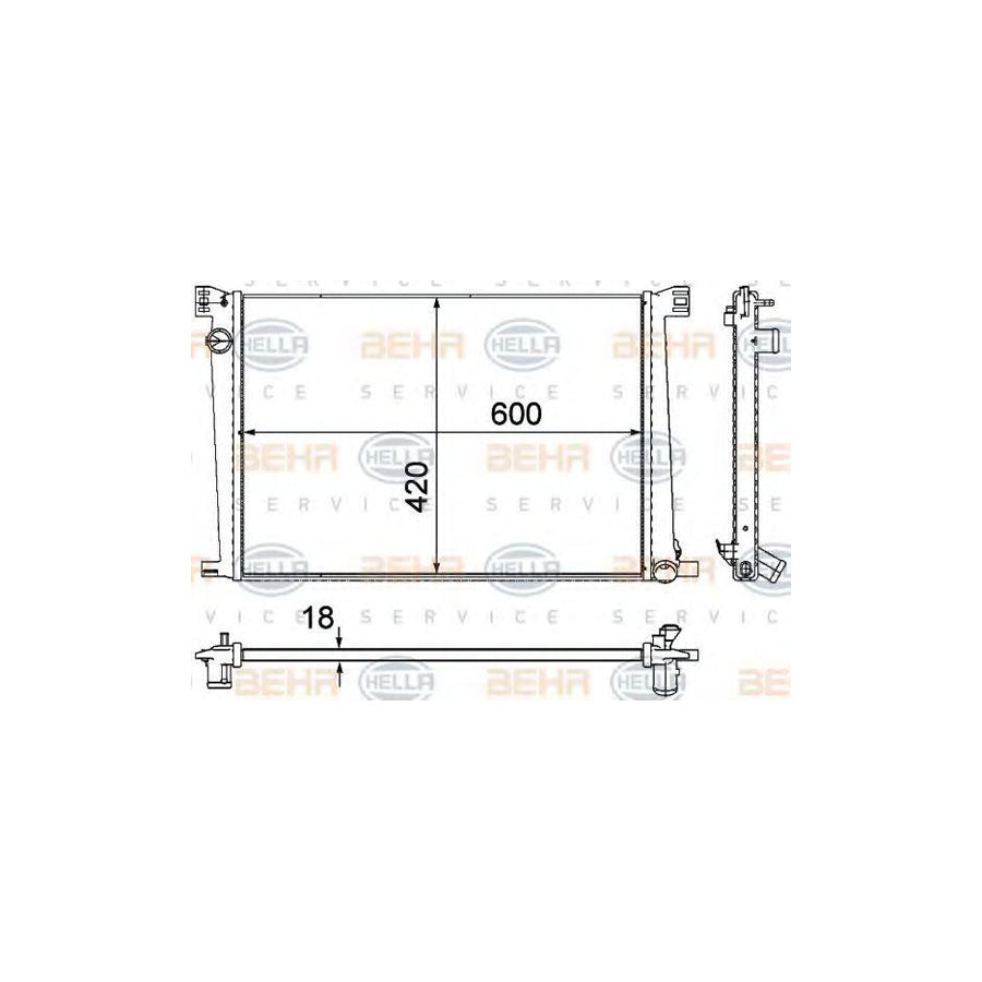 Hella 8MK 376 754-591 Engine Radiator