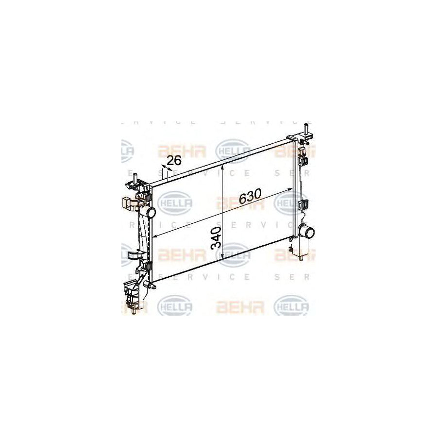 Hella 8MK 376 754-711 Engine Radiator