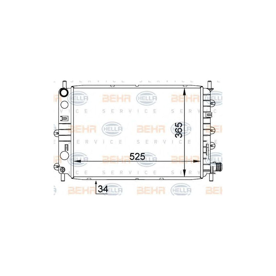 Hella 8MK 376 755-311 Engine Radiator