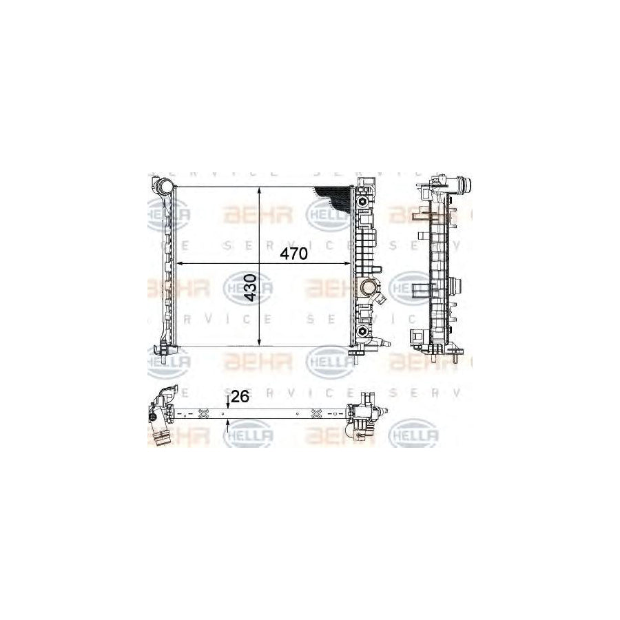 Hella 8MK 376 756-471 Engine Radiator