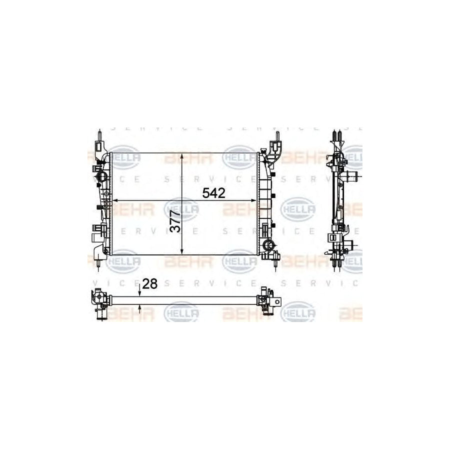 Hella 8MK 376 756-524 Engine Radiator