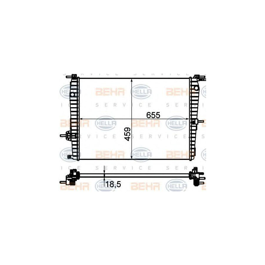 Hella 8MK 376 756-591 Engine Radiator For Renault Fluence (L3_)
