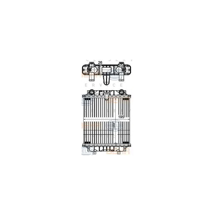 Hella 8MK 376 756-691 Engine Radiator For Audi A6