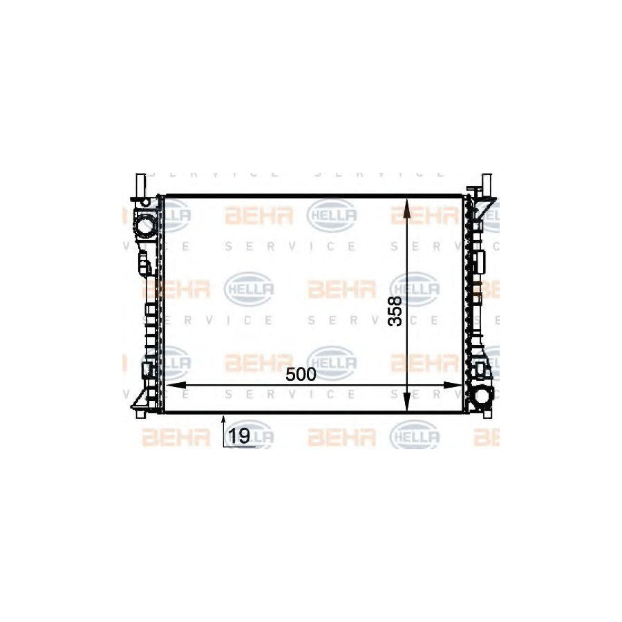 Hella 8MK 376 764-351 Engine Radiator For Ford Fiesta Mk5 Hatchback (JH1, JD1, JH3, JD3)
