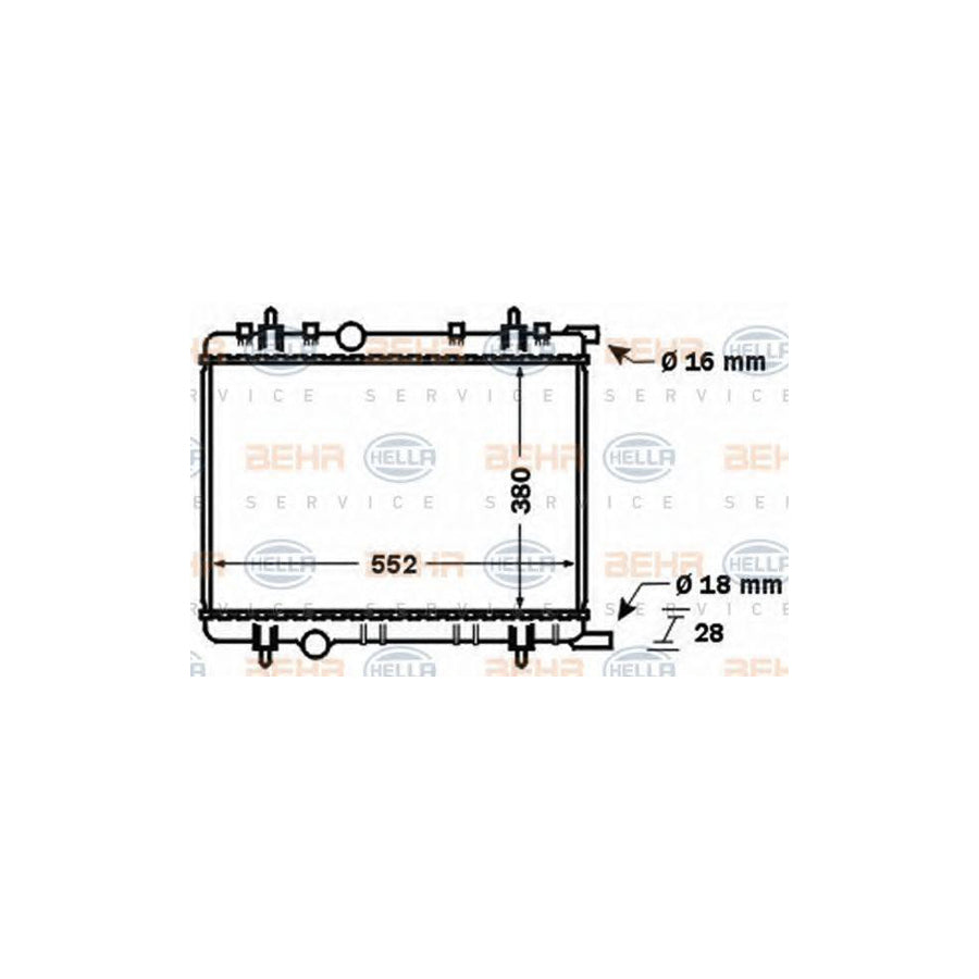 Hella 8MK 376 767-071 Engine Radiator