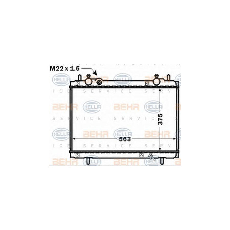 Hella 8MK 376 767-551 Engine Radiator