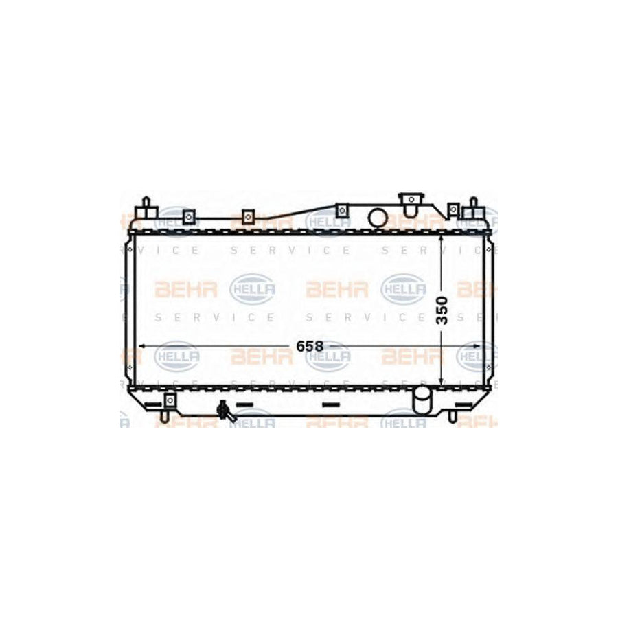 Hella 8MK 376 768-291 Engine Radiator For Honda Civic VII Coupe (EM2)