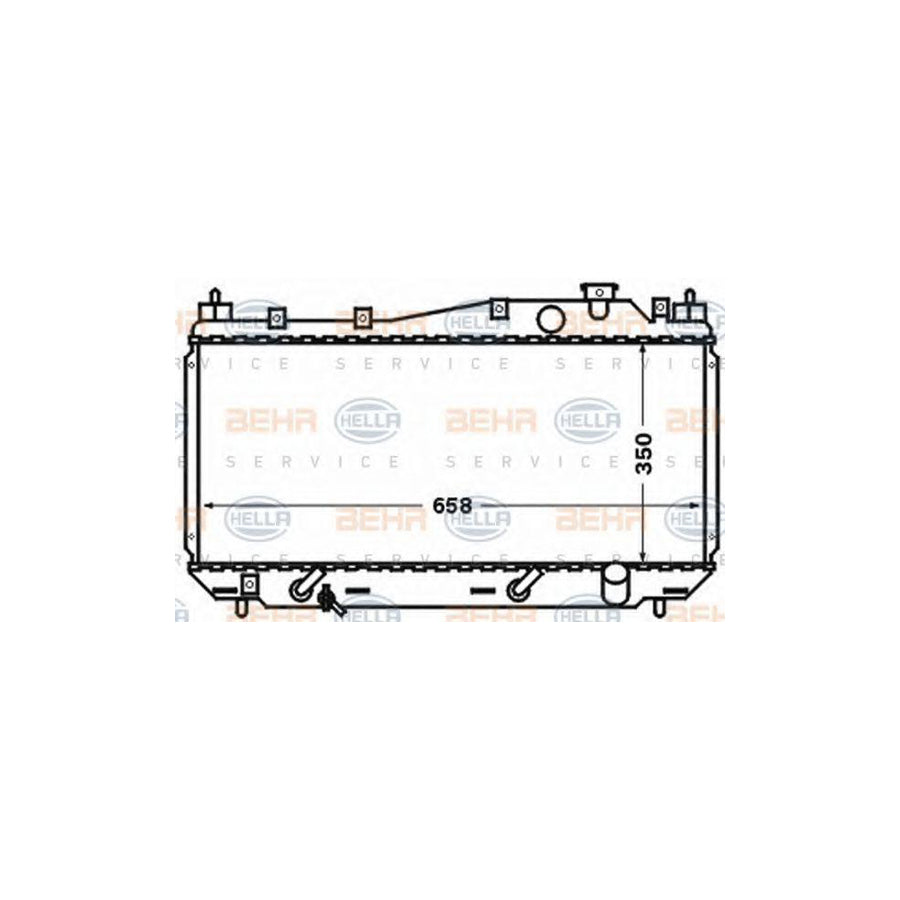 Hella 8MK 376 768-301 Engine Radiator For Honda Civic VII Coupe (EM2)