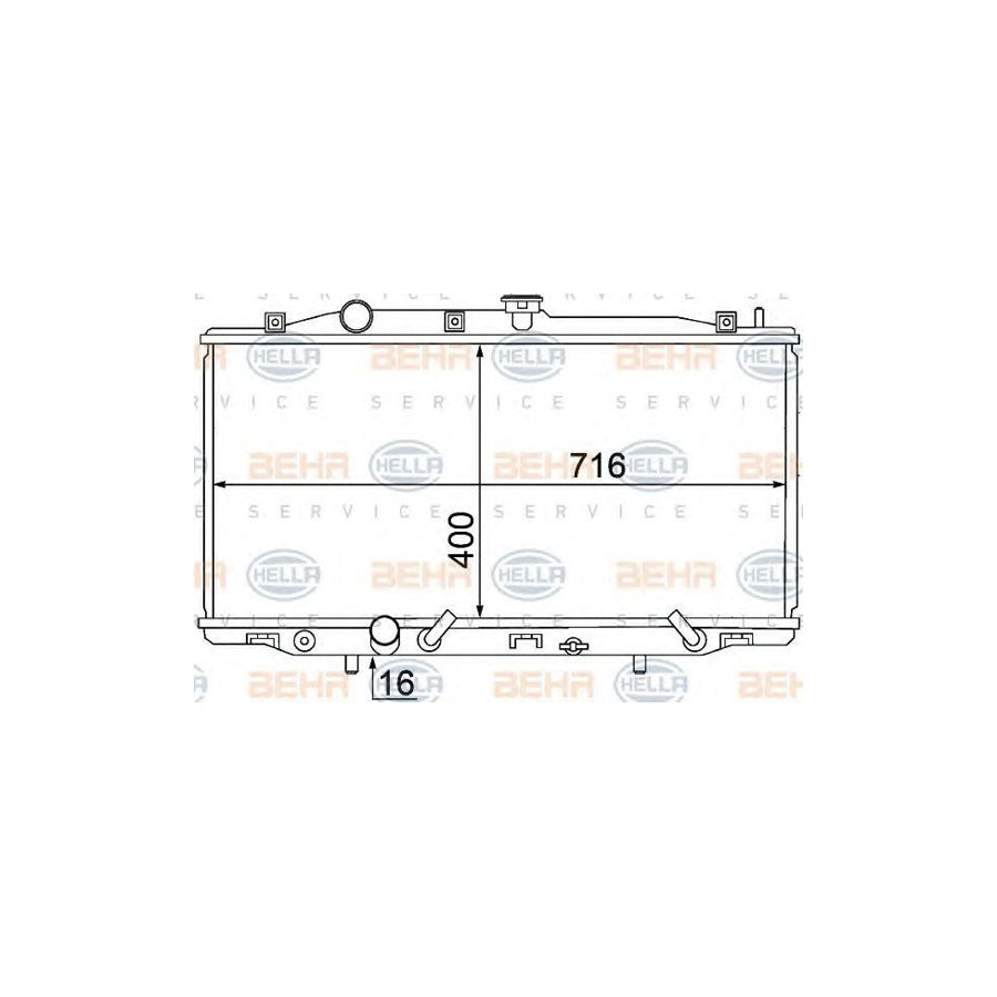 Hella 8MK 376 768-371 Engine Radiator For Honda Accord
