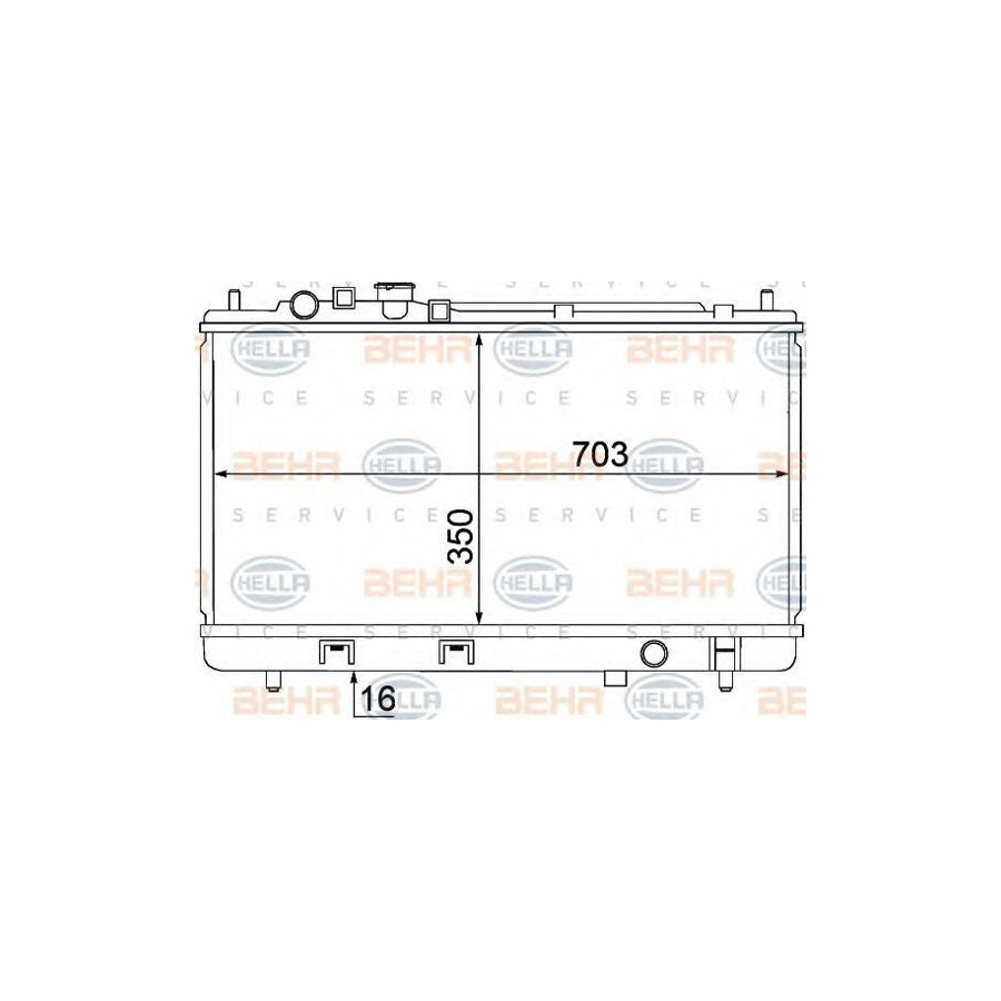 Hella 8MK 376 769-621 Engine Radiator For Mazda Premacy (CP)