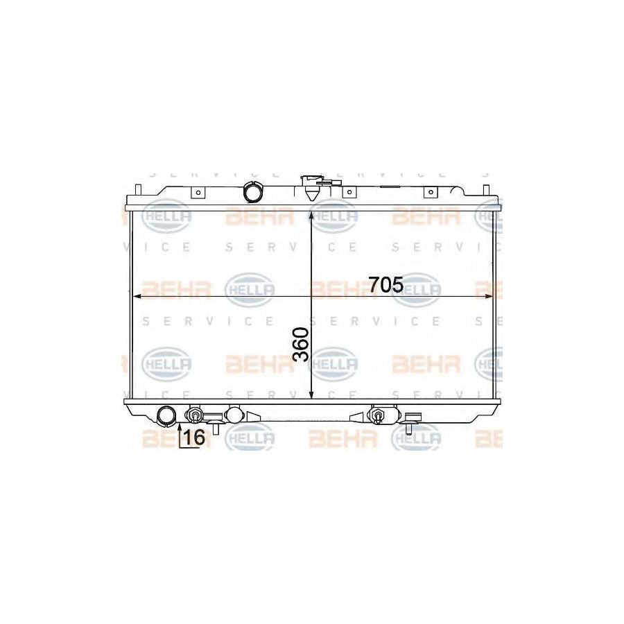Hella 8MK 376 770-681 Engine Radiator For Nissan Primera