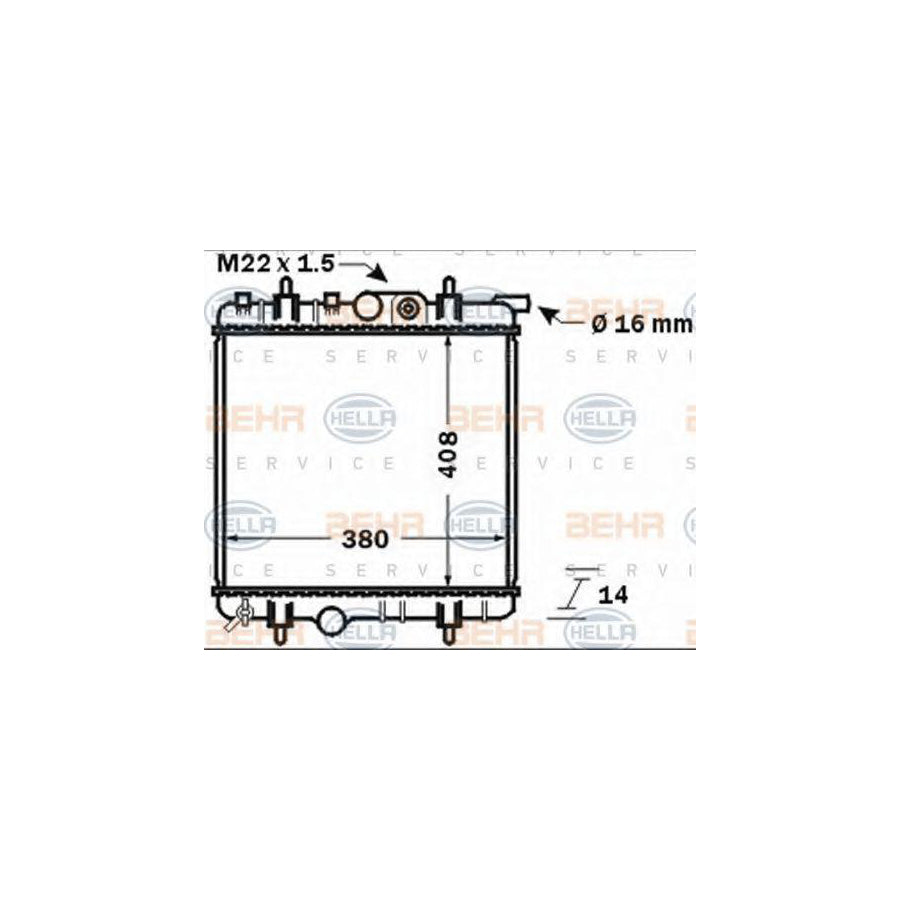 Hella 8MK 376 771-481 Engine Radiator