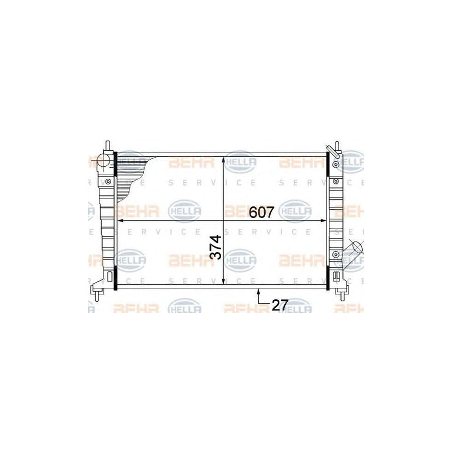 Hella 8MK 376 772-401 Engine Radiator For Saab 9-5