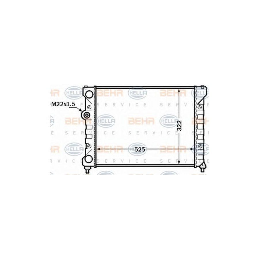 Hella 8MK 376 772-491 Engine Radiator
