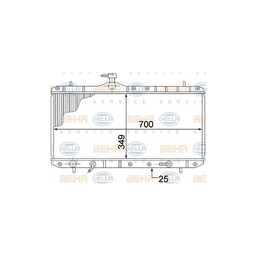 Hella 8MK 376 773-031 Engine Radiator For Suzuki Liana Saloon (ER, RH)