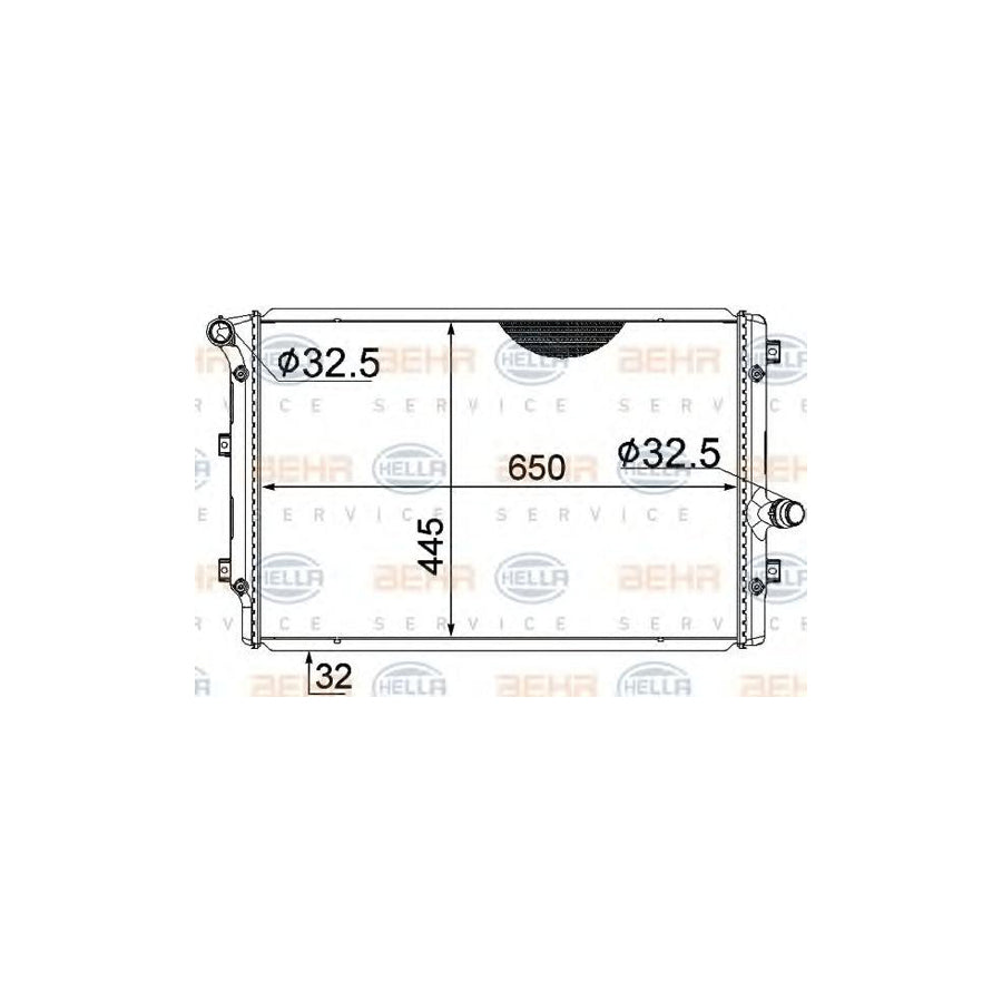 Hella 8MK 376 774-044 Engine Radiator