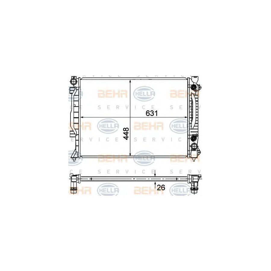 Hella 8MK 376 781-031 Engine Radiator