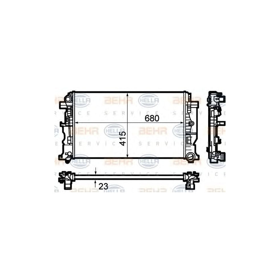 Hella 8MK 376 782-054 Engine Radiator For VW Crafter