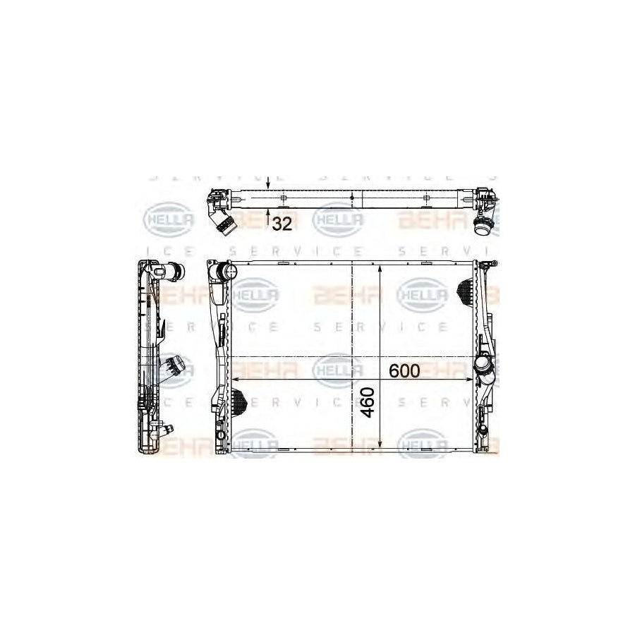 Hella 8MK 376 782-071 Engine Radiator
