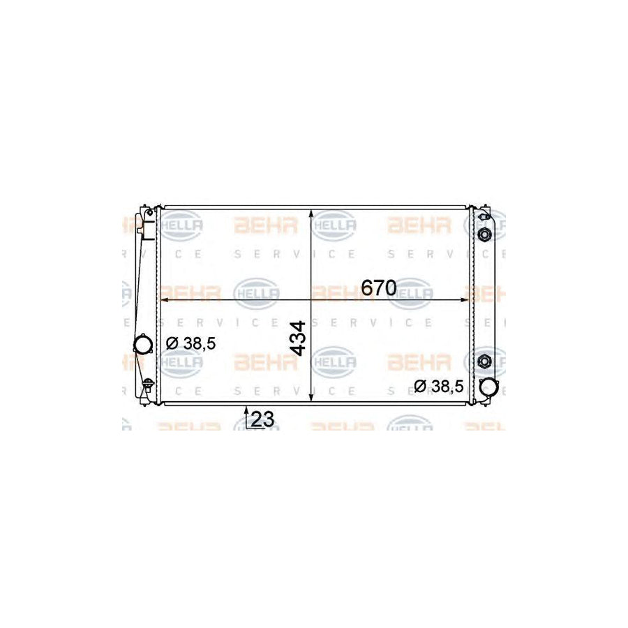 Hella 8MK 376 783-611 Engine Radiator
