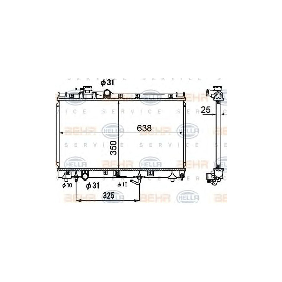 Hella 8MK 376 790-161 Engine Radiator
