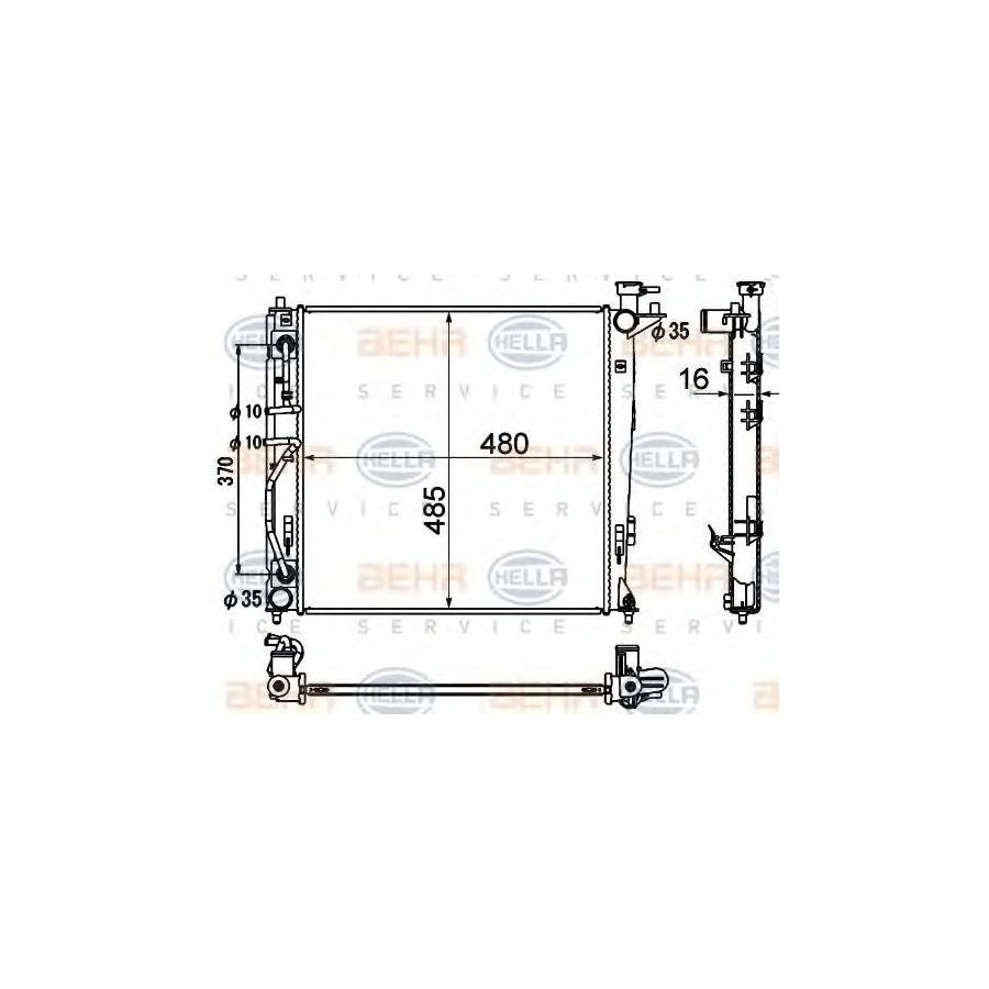Hella 8MK 376 790-451 Engine Radiator