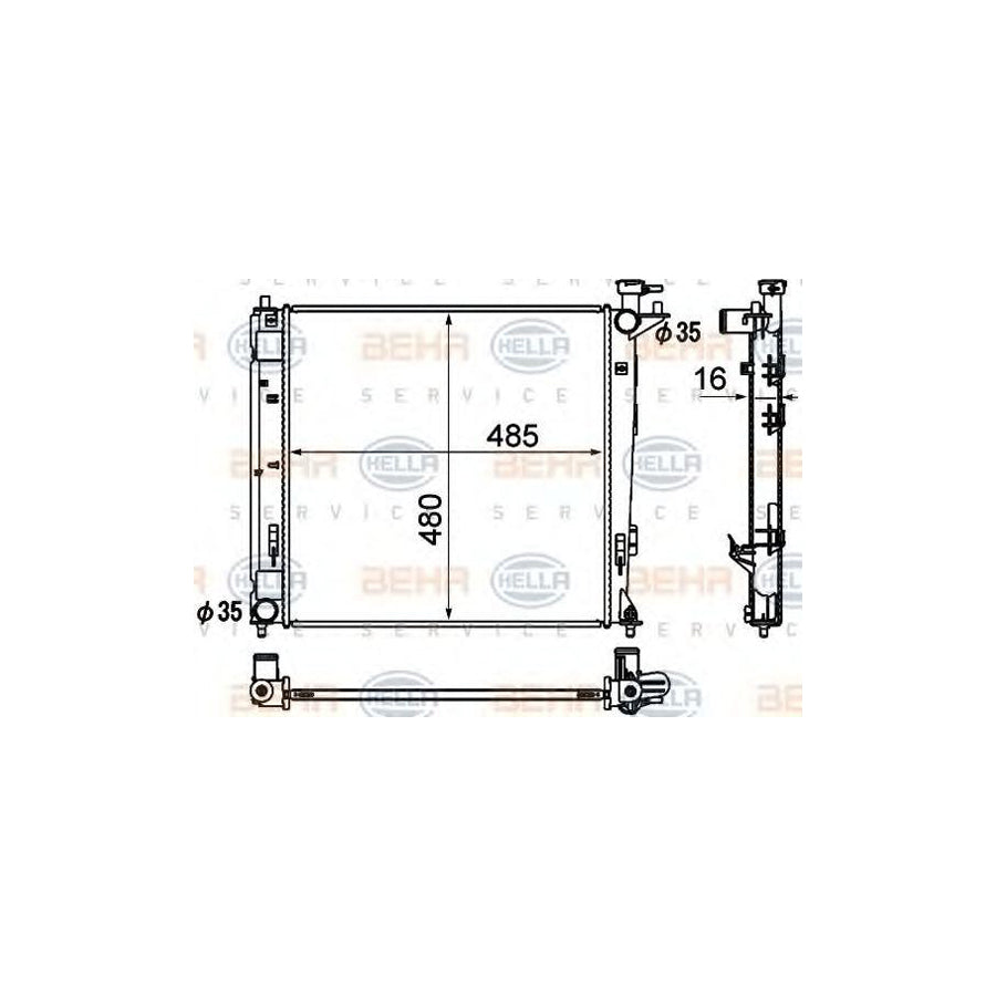 Hella 8MK 376 790-461 Engine Radiator