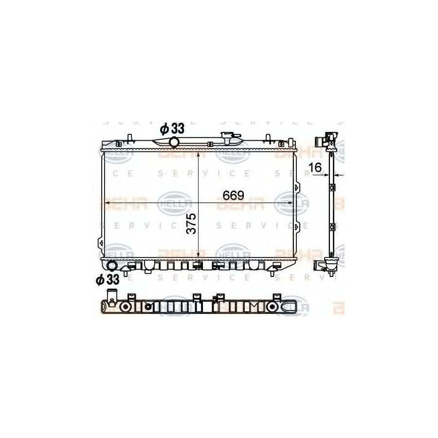Hella 8MK 376 790-511 Engine Radiator