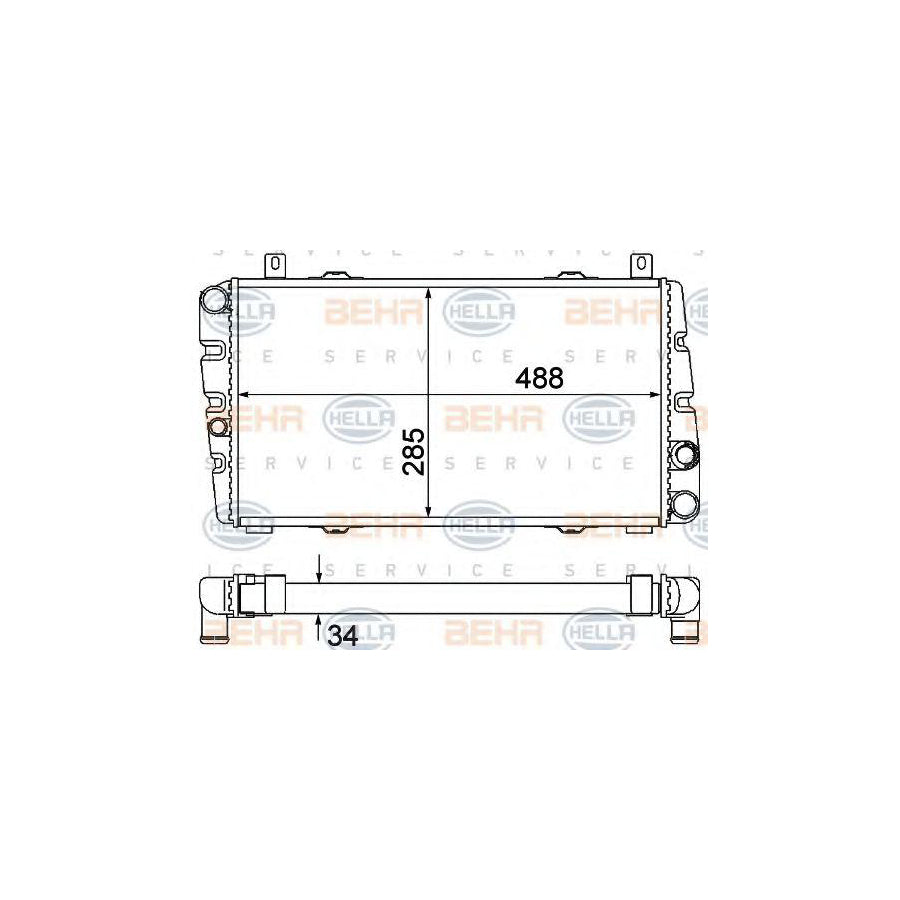 Hella 8MK 376 901-041 Engine Radiator For Skoda Felicia
