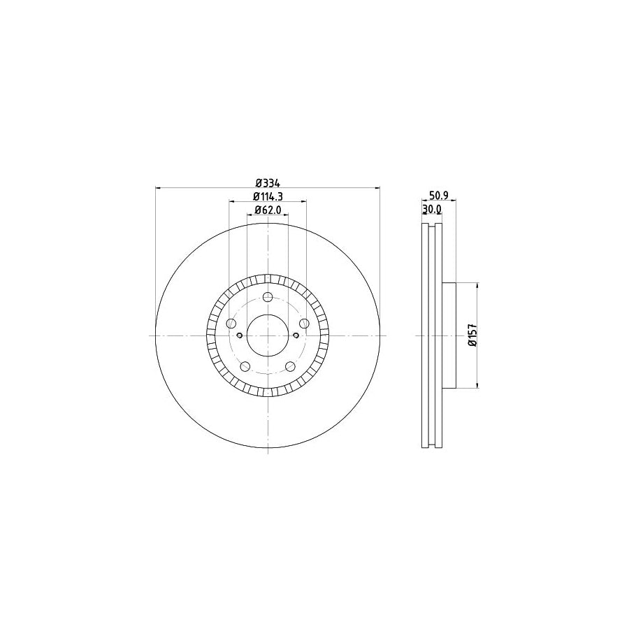 Hella 8MP 376 804-741 Water Pump For Renault Laguna