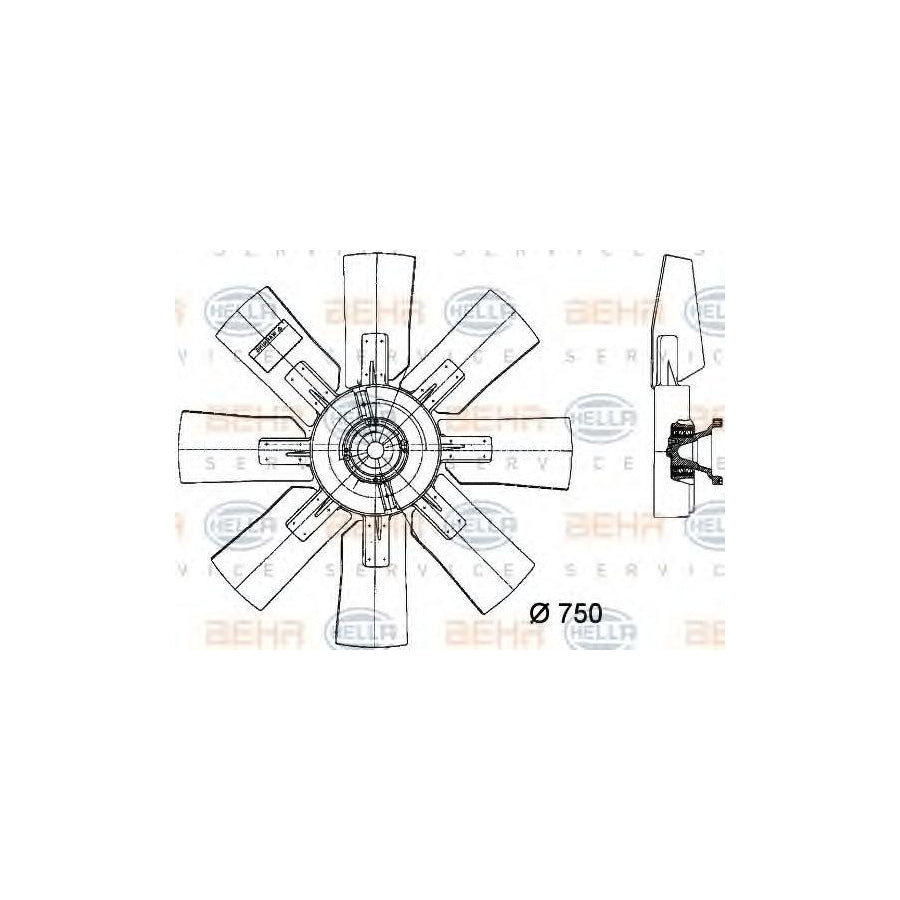 Hella 8MV 376 728-171 Fan, Radiator