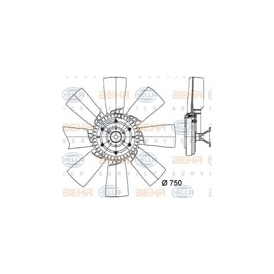 Hella 8MV 376 728-371 Fan, Radiator