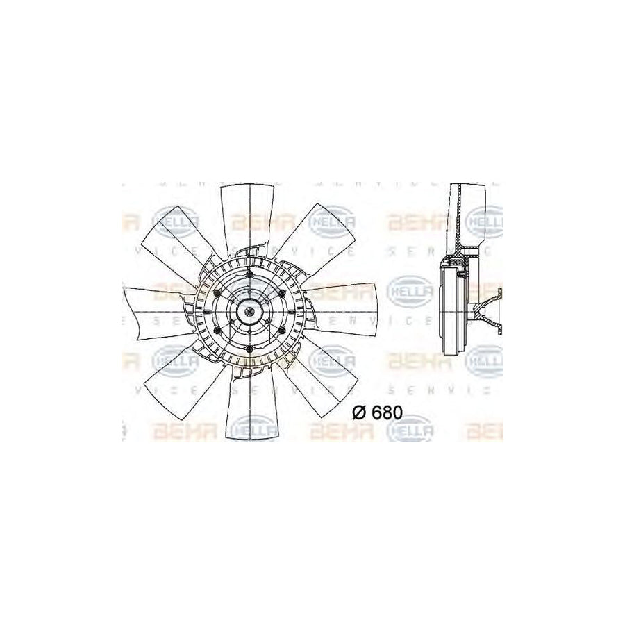 Hella 8MV 376 728-391 Fan, Radiator