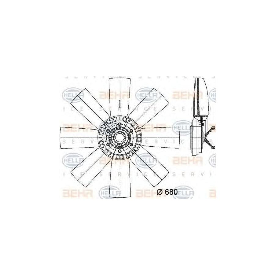 Hella 8MV 376 731-311 Fan, Radiator