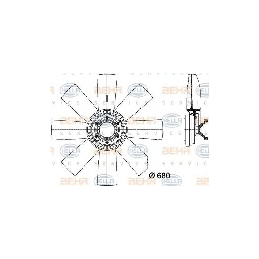 Hella 8MV 376 731-461 Fan, Radiator
