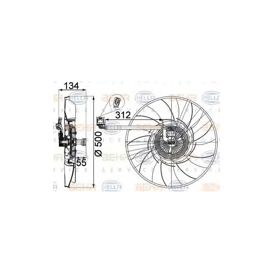 Hella 8MV 376 757-301 Fan, Radiator