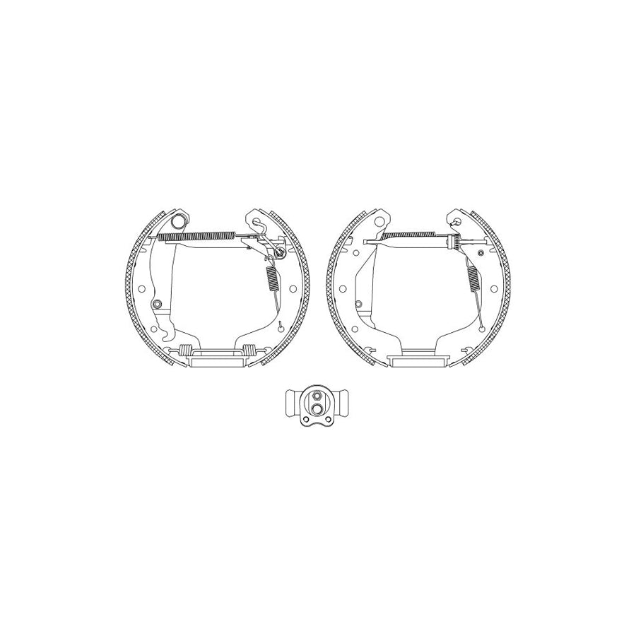 Hella Shoe Kit Pro 8DB 355 004-211 Brake Set, Drum Brakes