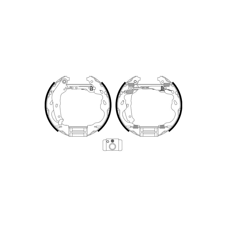 Hella Shoe Kit Pro 8DB 355 022-471 Brake Set, Drum Brakes