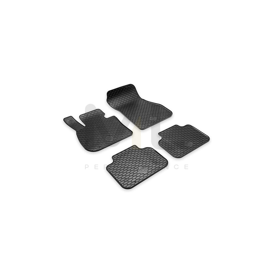 HEYNER PREMIUM OEM 737700 Floor mat set Elastomer, Quantity: 4, Black
