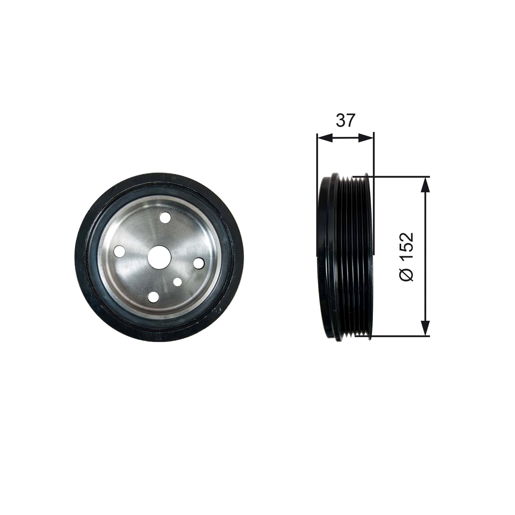 GATES GATTVD1137 Crankshaft Belt Pulley