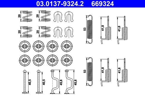 DELPHI LS2082 Parking Brake Brake Shoe Set